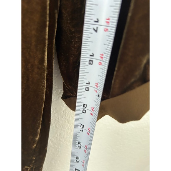 J.Jill Brown Silk Rayon Velvet Tunic Top 3/4 Sleeve Size Medium Fairy Grudge - Picture 7 of 9